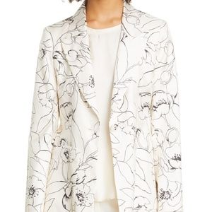 Nordstrom Seventy Venezia Floral Print Silk Luxury Blazer